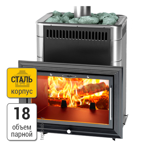 Термофор Витрувия II Inox БСЭ антрацит НВ печь банная стальная - фото 1 - id-p63136176