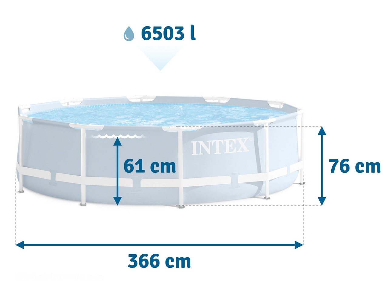 Каркасный бассейн Intex для дачи 26710 Prism Frame Pool 366x76 - фото 3 - id-p118875247