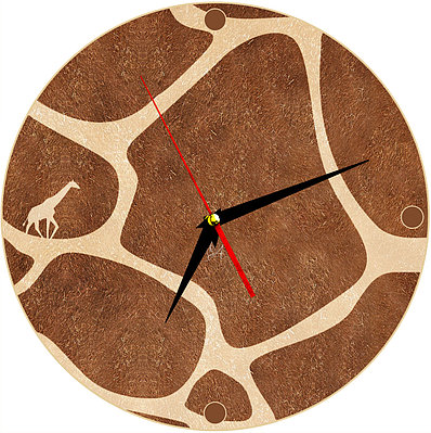 Настенные часы из стекла "Жираф" арт.310