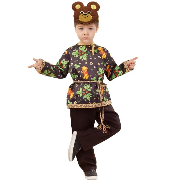 Детский карнавальный костюм Мишка Топтыжка Пуговка 1011 к-18