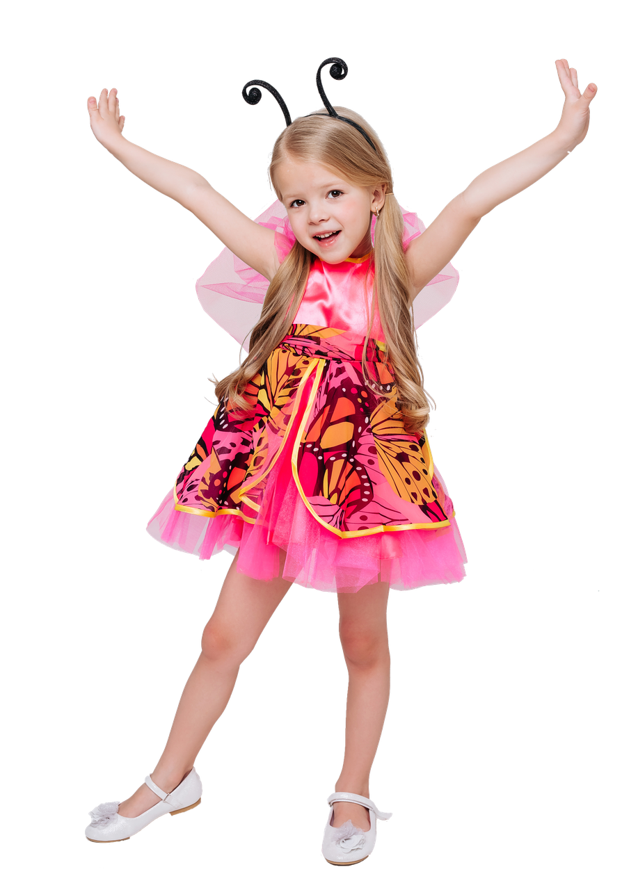 Детский карнавальный костюм Бабочка Пуговка для девочки - фото 3 - id-p155863894