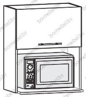 Навесной кухонный шкаф для СВЧ. Выбор цвета ЛДСП