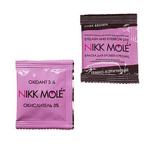Краска+окислитель Nikk Mole темно-коричневая в саше, по 5 мл