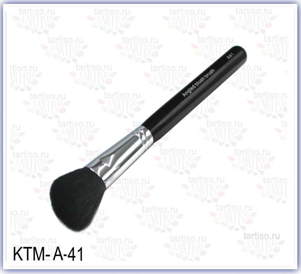 Кисть TARTISO КТМ-А-041 для пудры и румян(косая)ворс коза черного цвета,длинна ворса 30мм - фото 1 - id-p155946512