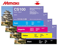Оригинальные сольвентные чернила Mimaki CS100 (C,M,Y,K), бутылка 2л+чип