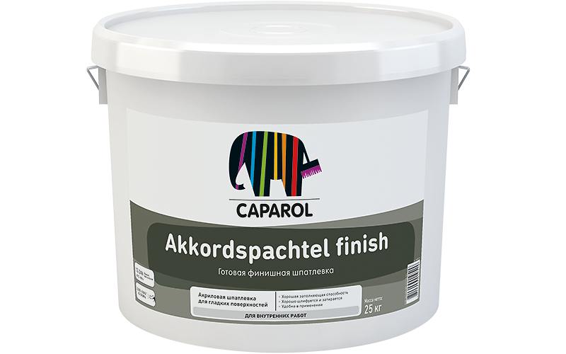 Финишная  шпатлевка Caparol-Akkordspachtel finish 25 кг.