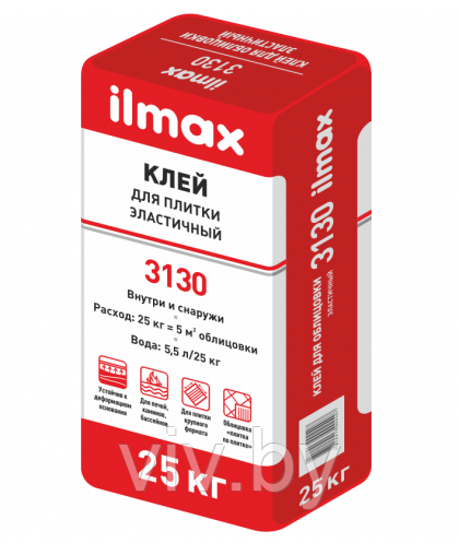 Клей для плитки профессиональный ilmax 3130, 25кг