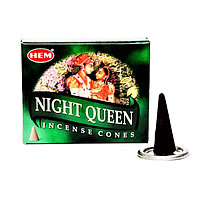 Благовония конусы Королева Ночи (HEM Night Queen), 10шт для женщин