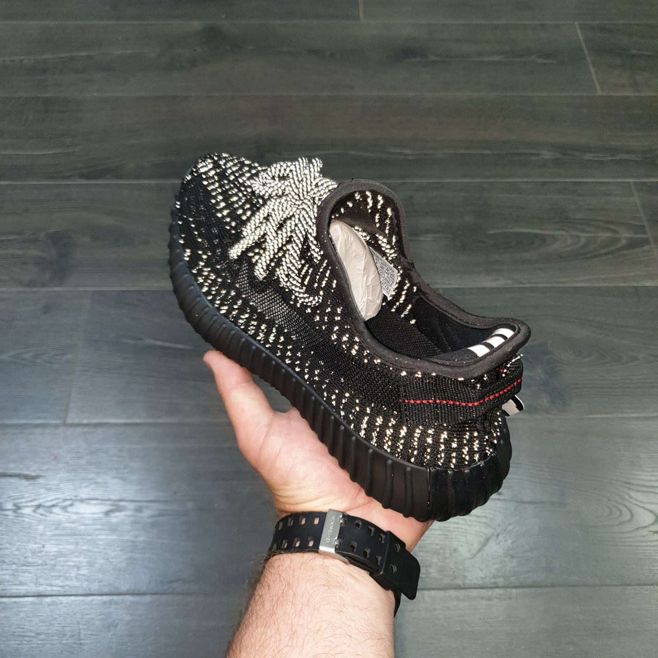 Кроссовки Adidas Yeezy Boost 350 V2 Black Reflective - фото 2 - id-p101734555