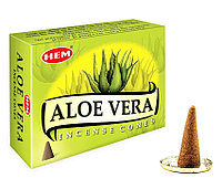 Благовония конусы Алоэ Вера (HEM Aloe Vera), 10шт антисептик