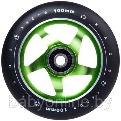 Колесо для трюкового самоката XAOS Mincer Green 100mm - фото 1 - id-p156037009