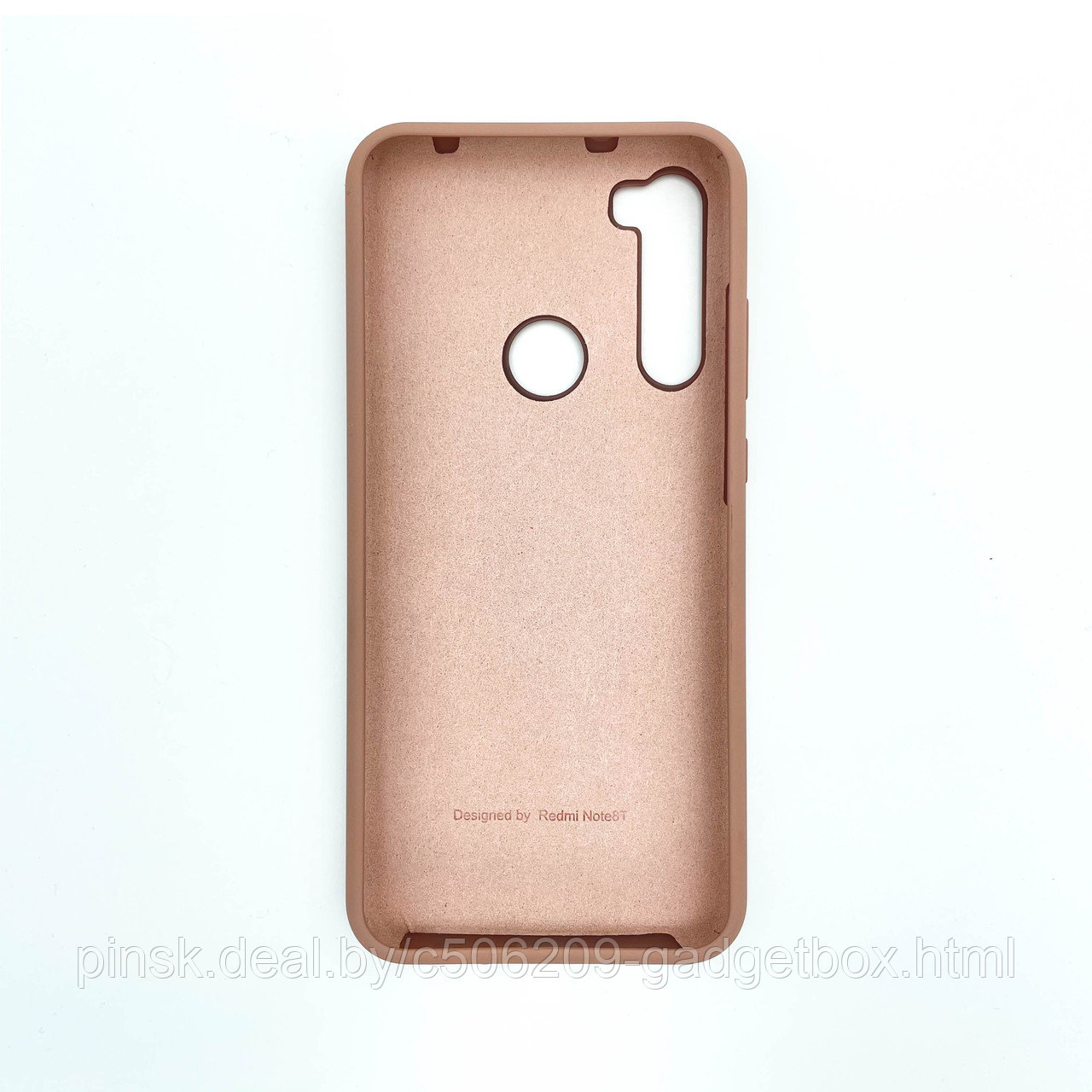 Чехол Silicone Cover для Xiaomi Redmi Note 8T, Песочно-розовый - фото 2 - id-p154459795