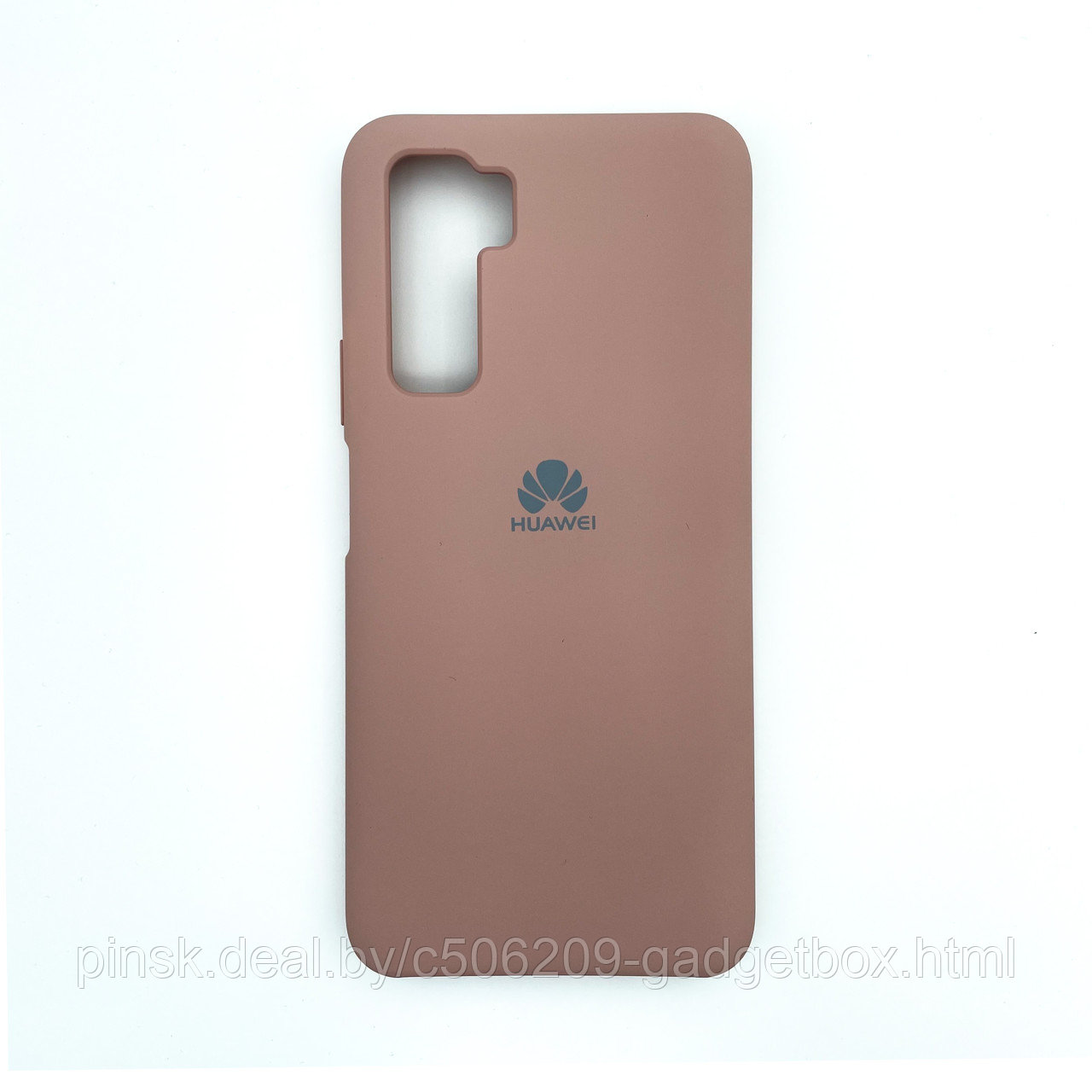 Чехол Silicone Cover для Huawei P 40 Lite 5G / Nova 7SE, Песочно-розовый - фото 1 - id-p154459673