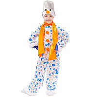 Детский карнавальный костюм Снеговик Снежок Пуговка 1037 к-18