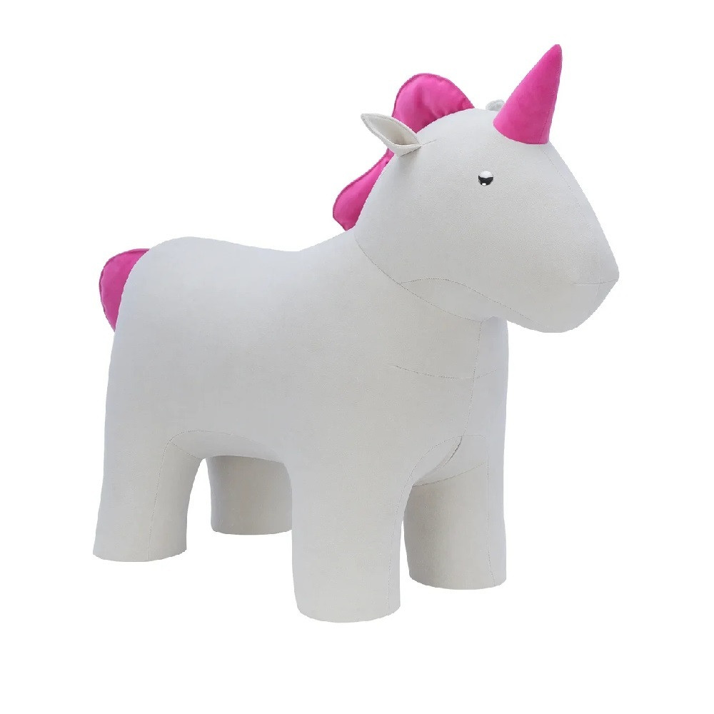 Пуф Leset Unicorn, белый/розовый, 400*950*75