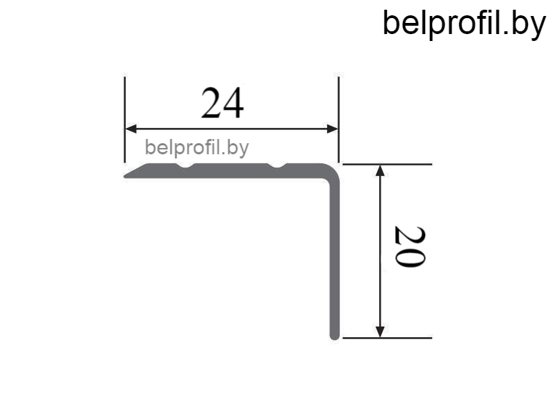 Уголок алюминиевый 24х20,"ДУБ ВЕРДЕН", длина- 90 см - фото 3 - id-p156093892