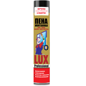 Пена монтажная профессиональная LUX PROFESSIONAL 65L W 840 МЛ