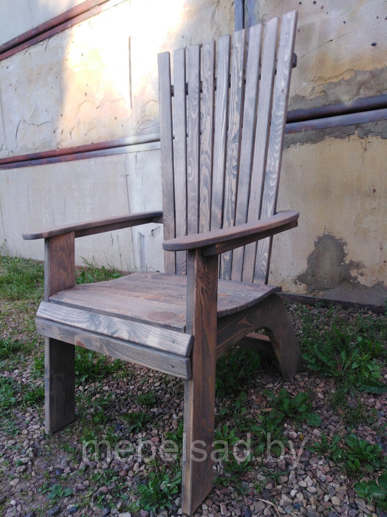 Кресло садовое и банное из массива сосны "Веер"