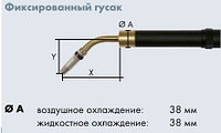 Фиксированный гусак для ABIMIG W 605 MT 150/90 мм 45° № 766.0885.1