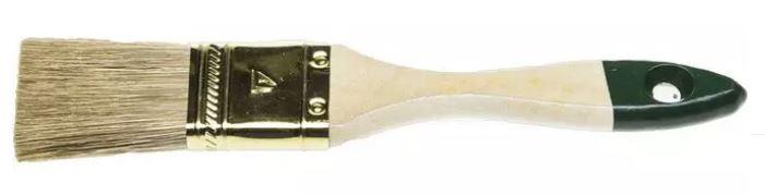 Кисть плоская STAYER "LASUR-STANDARD", смешанная (натуральная и искусственная) щетина, деревянная ру