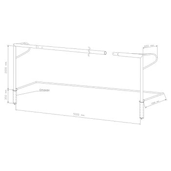 Ворота футбольные 5х2м на стаканах (стальные)