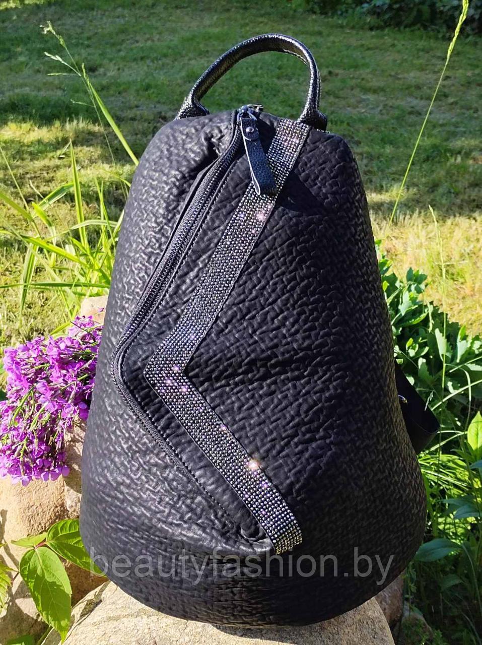 Рюкзак из натуральной кожи модель 406 (черный) - фото 1 - id-p156127136