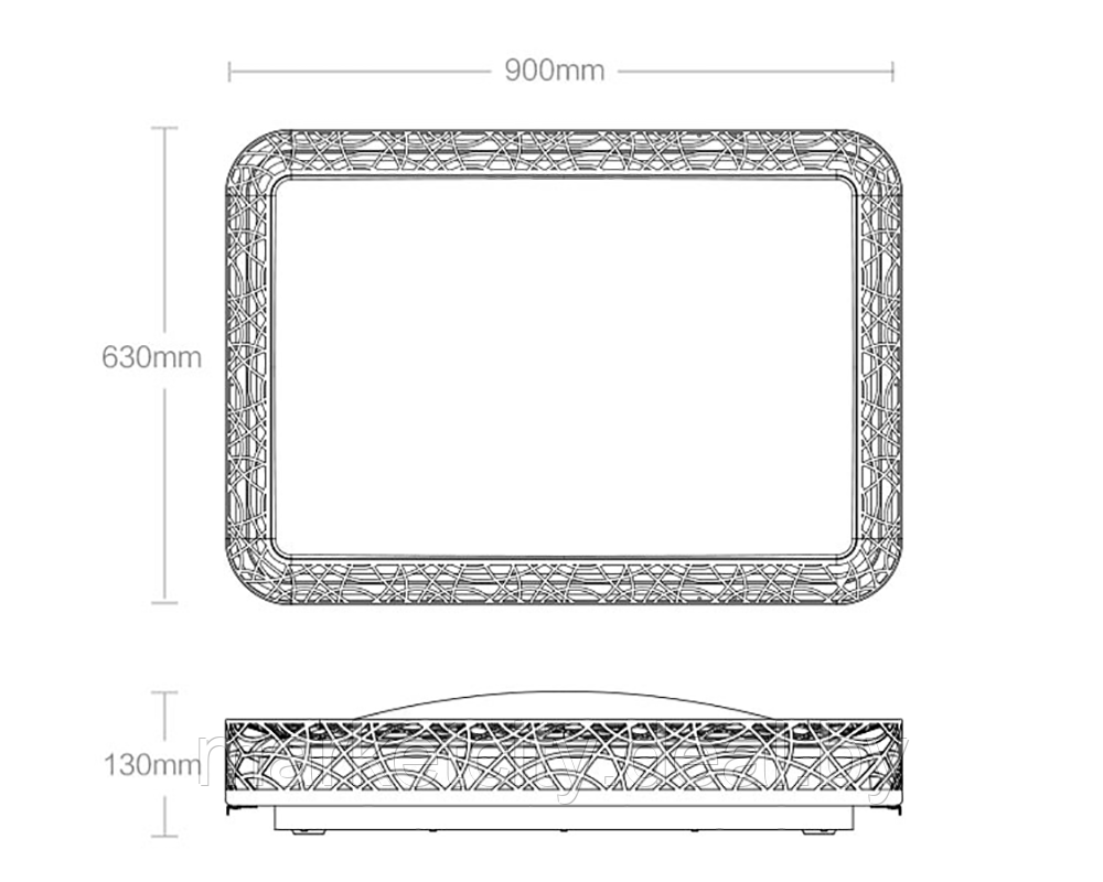Потолочный светильник Xiaomi Yeelight YILAI Rectangle Style Hollow PRO Ceiling Lamp 900mm (YIXD07YI), CN - фото 6 - id-p156128808