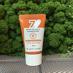 Витаминизирующая пенка для умывания MAY ISLAND 7 Days Secret Vita Plus-10 Cleansing Foam, 30мл