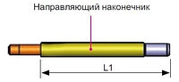 Направляющий наконечник М8/180 ком. 183 мм ALPHA FLUX 350 № 140.D075