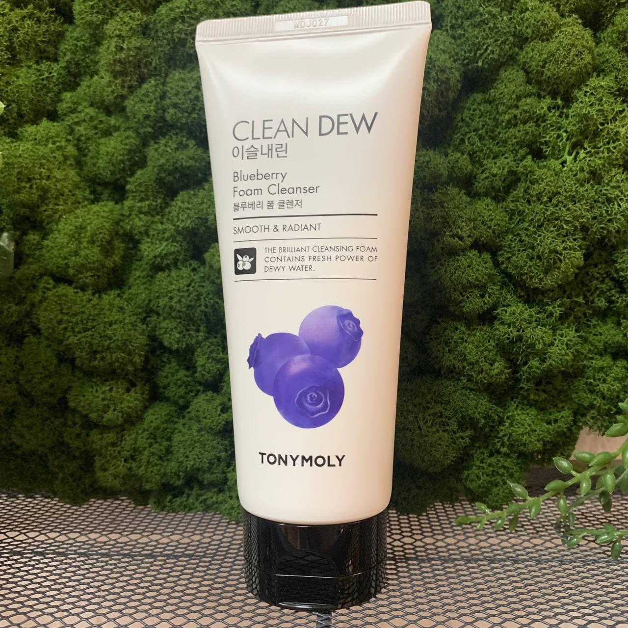 Пенка с экстрактом черники для очищения кожи лица TONY MOLY Clean Dew Blueberry Foam Cleanser