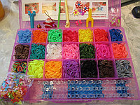 Набор резинок loom bands(лум бэндс) 5800 шт с ОРИГИНАЛЬНЫМ СТАНКОМ+2 крючка+ подвески +цветные застёжки