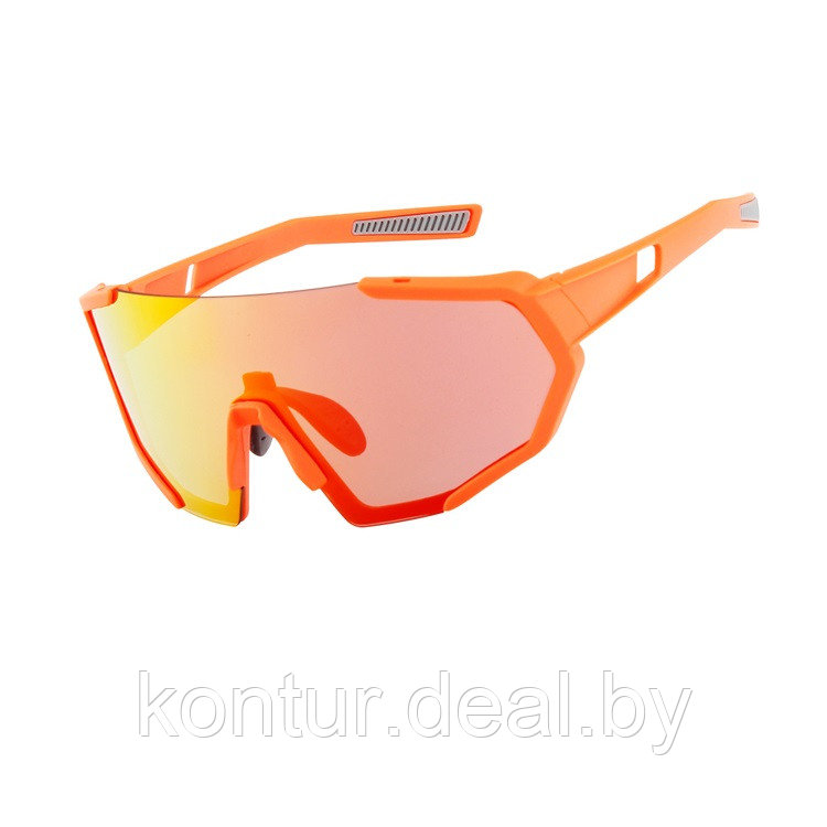 Очки солнцезащитные XQ547, (оранжевый / оранжевые revo) +2 доп. линзы - фото 2 - id-p156162292