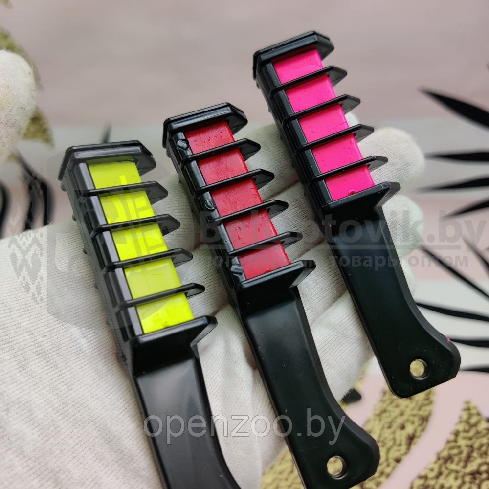 Мелки для окрашивания волос Hair Color Comb, 6 цветов в форме расчески - фото 8 - id-p156193339
