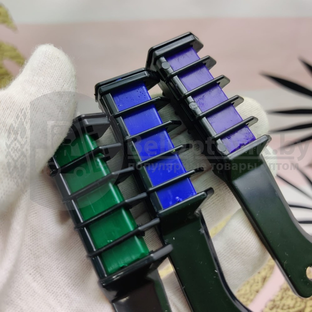 Мелки для окрашивания волос Hair Color Comb, 6 цветов в форме расчески - фото 2 - id-p156193480