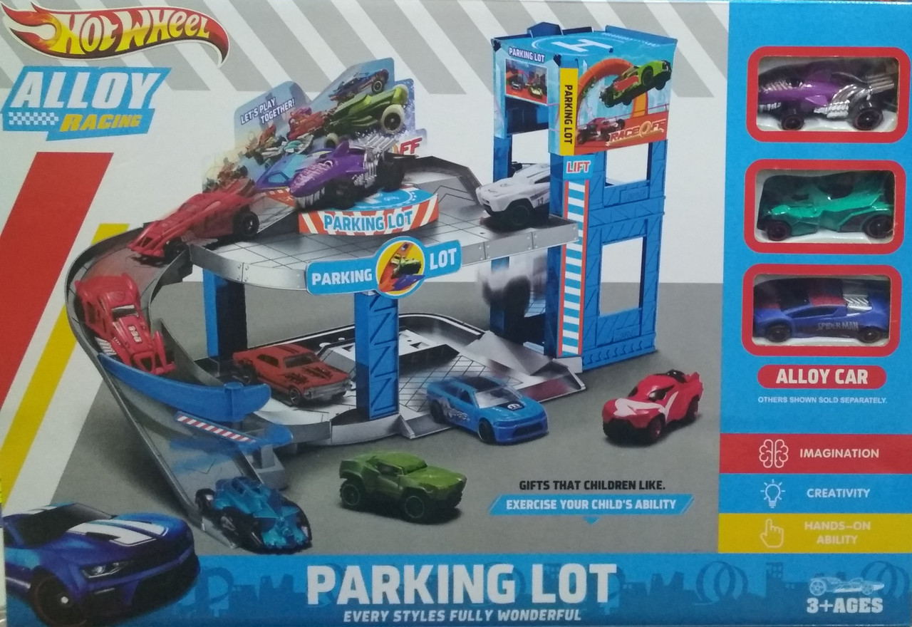 Детский игровой набор Паркинг, Гараж Hot Wheels с машинками Хот Вилс