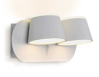 Настенный светодиодный светильник с выключателем на корпусе Ambrella FW171/2 WH/S белый/песок LED 3000K 20W