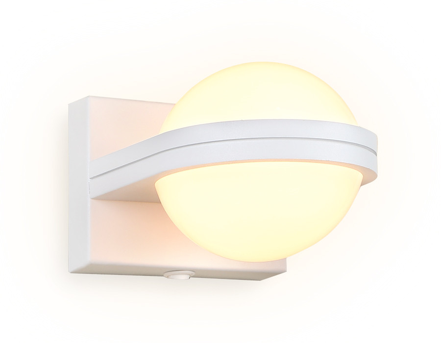 Настенный светодиодный светильник с выключателем Ambrella FW555 SWH белый песок LED 3000K 5W - фото 2 - id-p156203810