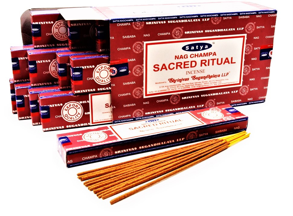 Благовония Сакральный Ритуал Сатья, Satya Sacred Ritual, 15 г древесный терпкий аромат - фото 1 - id-p156212576