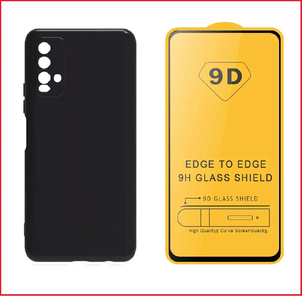 Чехол-накладка + защитное стекло 9D для Xiaomi Redmi 9T - фото 1 - id-p156217234