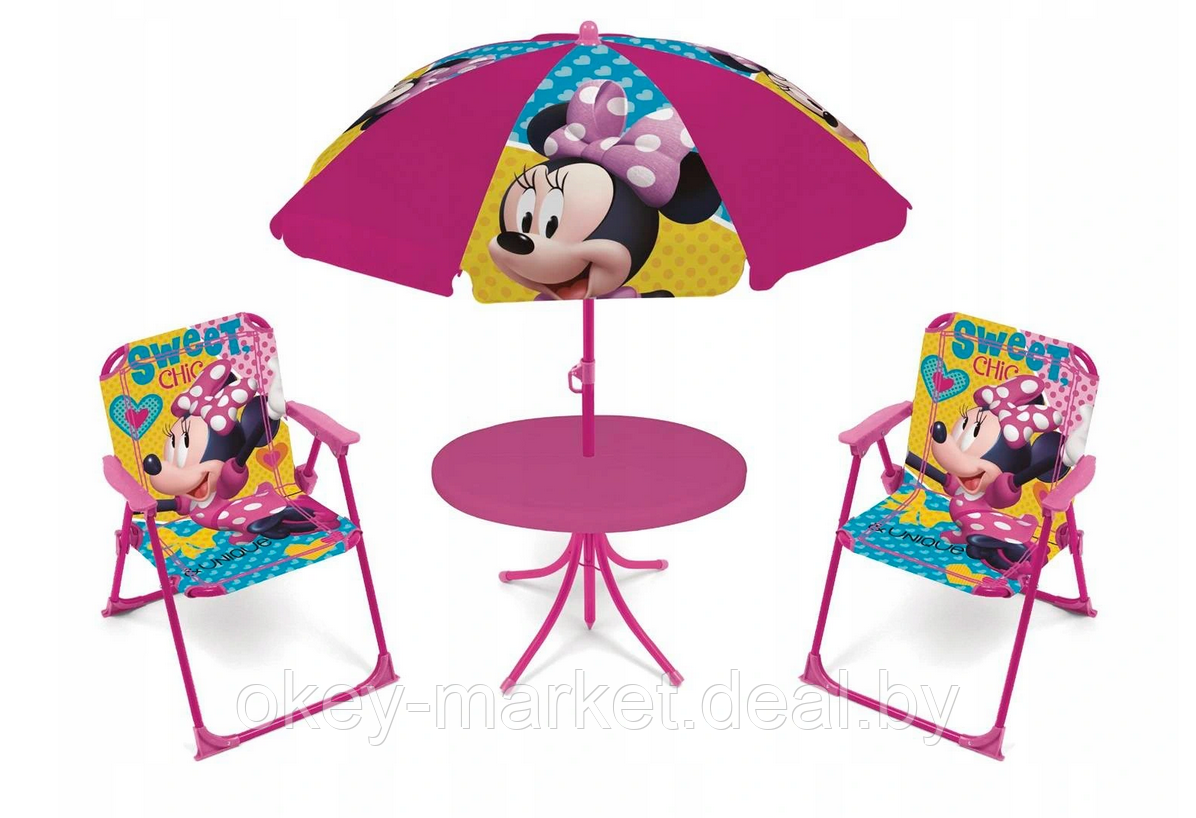 Детский игровой столик с зонтом Мышка MINNIE