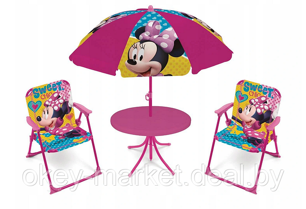 Детский игровой столик с зонтом Мышка MINNIE, фото 2