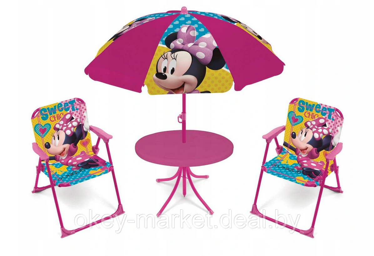 Детский игровой столик с зонтом Мышка MINNIE - фото 1 - id-p77265078