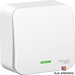 Выключатель 1-клавишный с подсветкой Blanca Schneider electric, 10А, 250B, белый