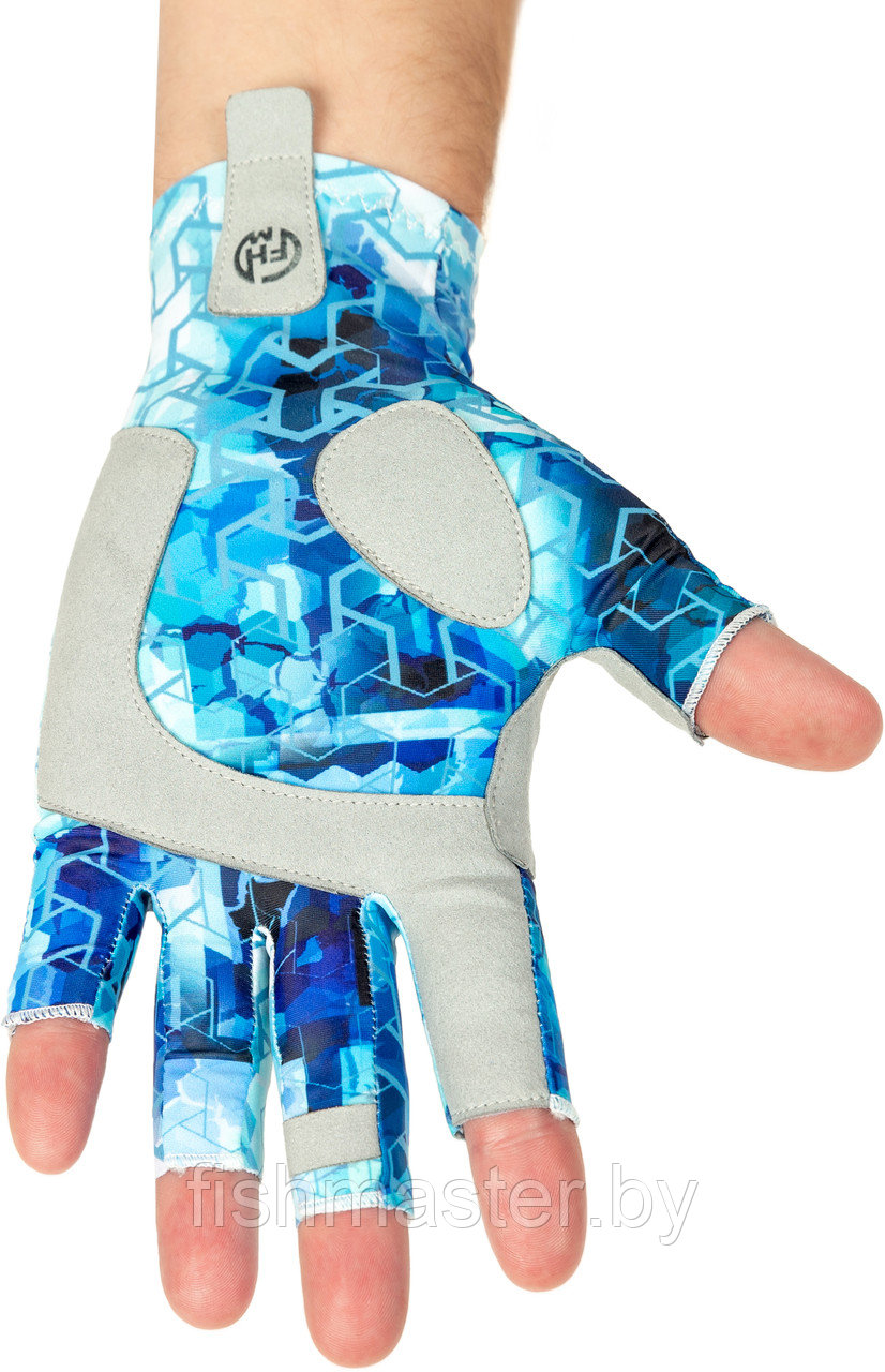 Перчатки "Mark" фактор защиты UPF 50+ Принт голубой - фото 5 - id-p156227420