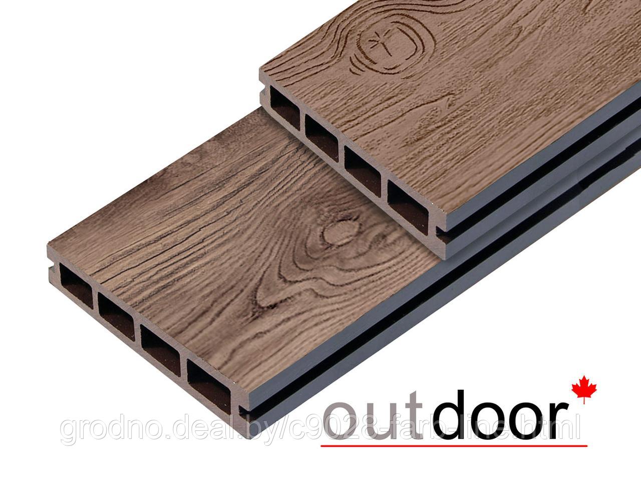 Террасная доска ДПК Outdoor 3D 150*25*4000 мм. NEVADA/CALIFORNIA BROWN коричневая микс