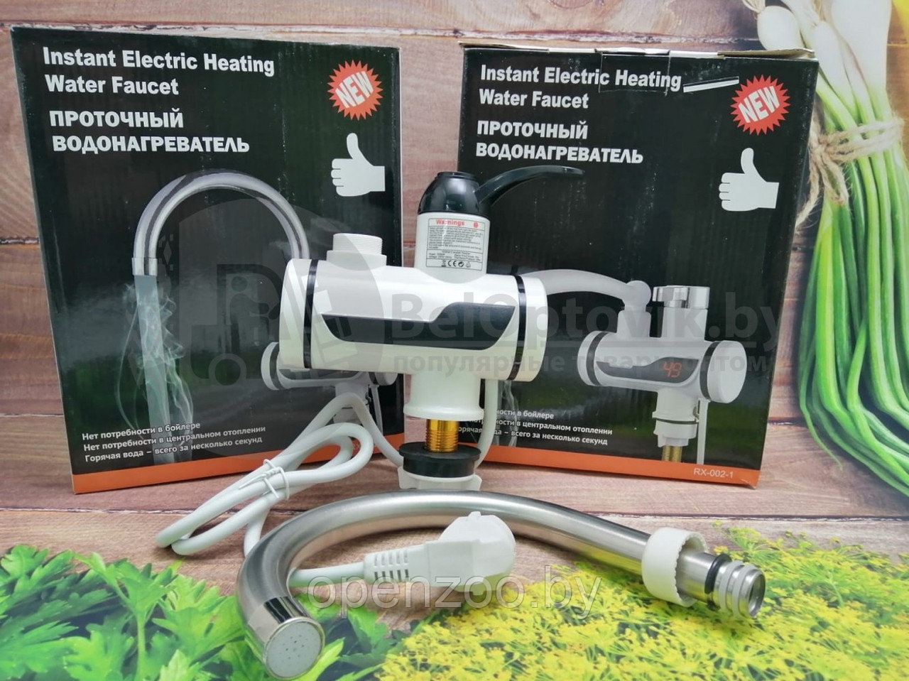 Проточный электрический водонагреватель Instant Electric Heating Water Faucet NEW RX-001 Матовый - фото 8 - id-p156271814