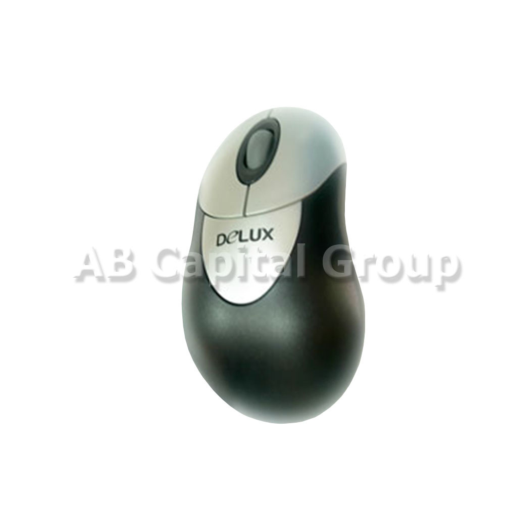 Мышь Delux DLM-326BU (Black+ Silver, PS/2, 800 dpi)