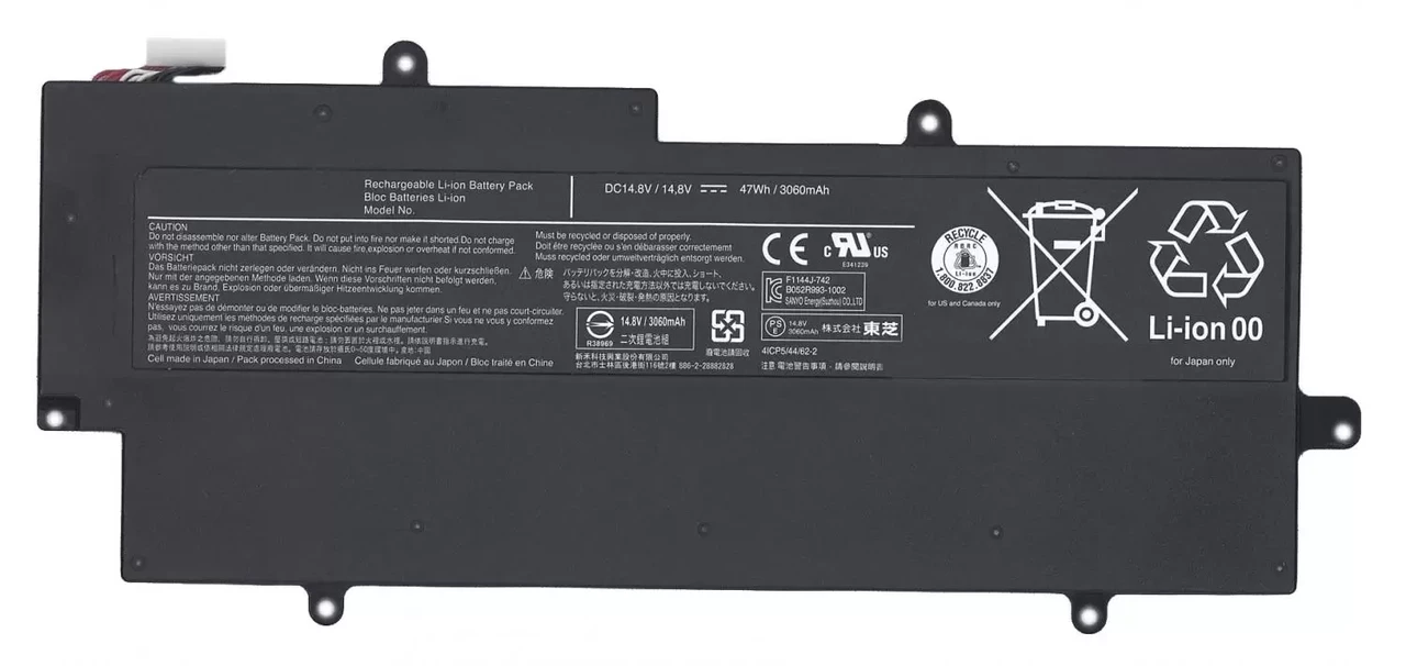 Аккумулятор (батарея) PA5013U-1BRS для ноутбука Toshiba Portege Z830 3060мАч, 14.4-14.8В