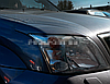 Накладки на передние фары (реснички) Toyota Land Cruiser 120 2002-2009 (ABS пластик), фото 2