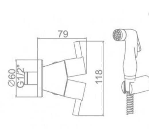 Смеситель с гигиеническим душем Ledeme L5398-3 - фото 2 - id-p156296506